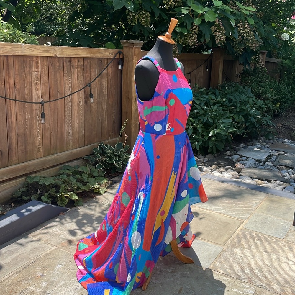 (NEW) Anthropologie Coconinno Jenine Maxi Dress - Miami Vibes - Picture 9 of 16